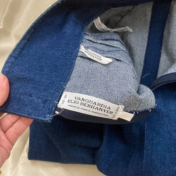 Blue Demin Blazer Pencil Skirt Suit - Picture 15 of 15